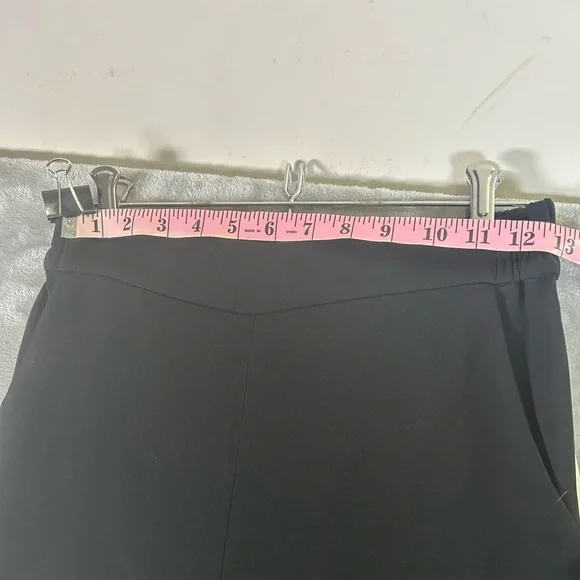 Jonathan Simkhai black with white edge ruffle cropped wide leg pants - Picture 11 of 12